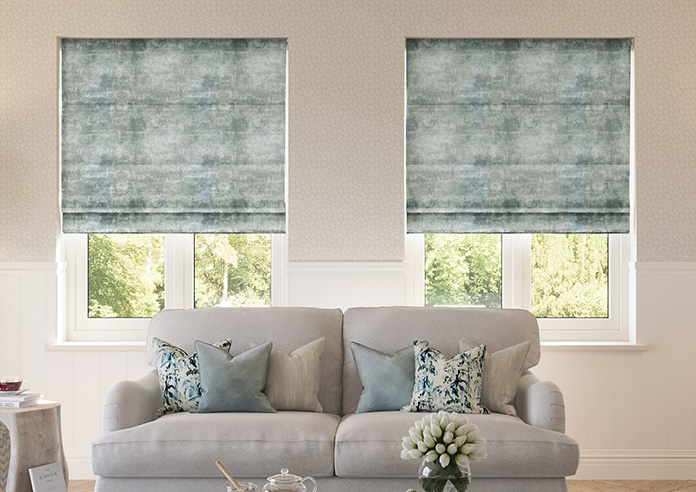 Nebula, Lagoon - Motorised Roman Blind - Image 3